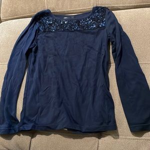 Gap kids sequin blue T-shirt size 6-7